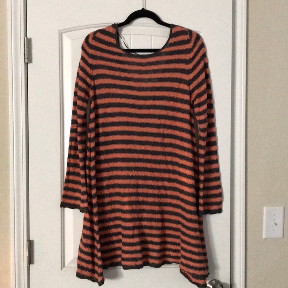 Free People Flowy Long Sleeve Sweater Dress